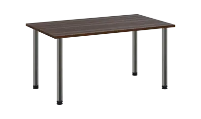 CRTR 140 jídelní stůl, kovová podnož chrom, deska 25 mm, 1394x800 mm, ořech královský